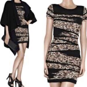 DIANE VON FURSTENBERG Noelle Paneled Silk Short Sleeve Mini Dress Size P (XS)